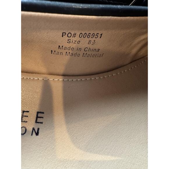 Journee Collection Kenly Shoes Womens Size 8.5 Black Loafers Croc Embossed Sole - Picture 5 of 12